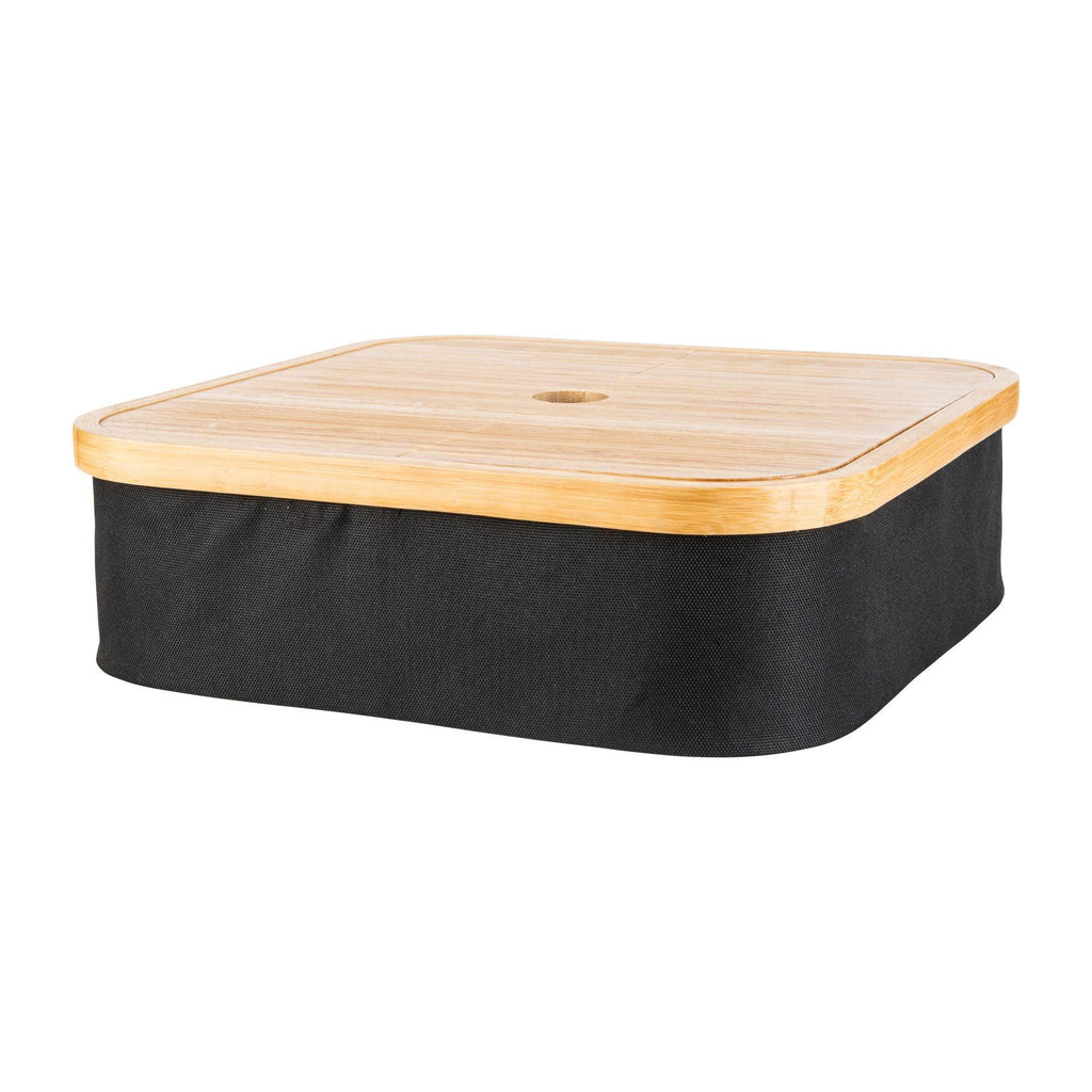 Black Fabric Bamboo Linen Storage Basket with Dividers - Little Label Co - Laundry Baskets - 60%, Catchoftheday, warehouse