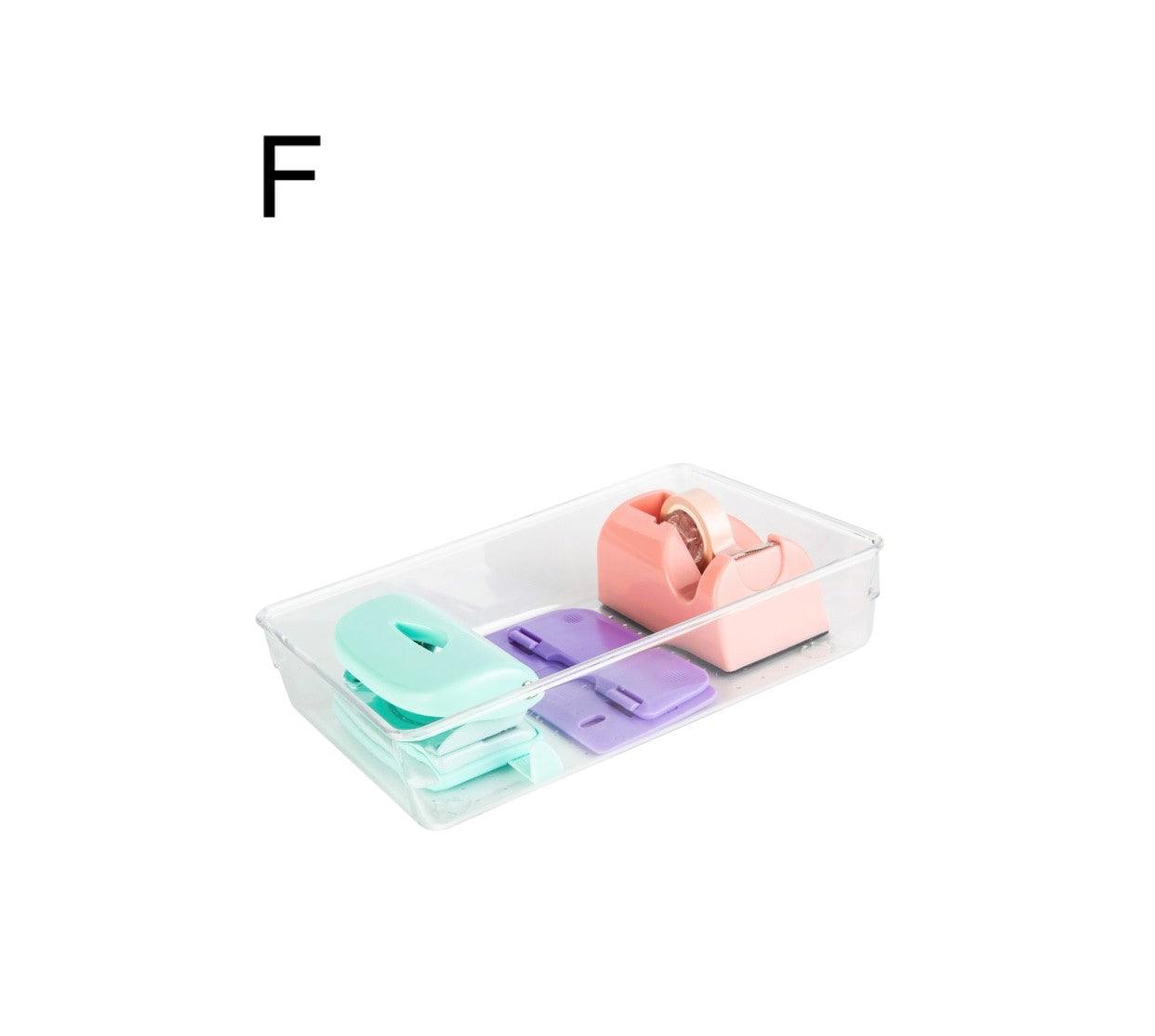 Clear Drawer Organiser Trays - Individuals - Little Label Co - Drawer organiser Drawer organisers Drawer Dividers Draw dividers Kitchen organisation Stationary Organisation
