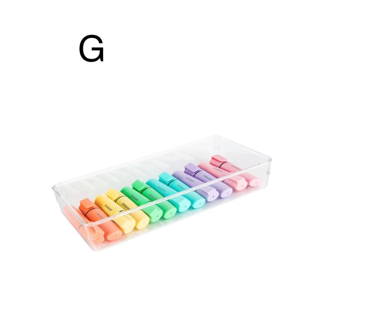 Clear Drawer Organiser Trays - Individuals - Little Label Co - Drawer organiser Drawer organisers Drawer Dividers Draw dividers Kitchen organisation Stationary Organisation