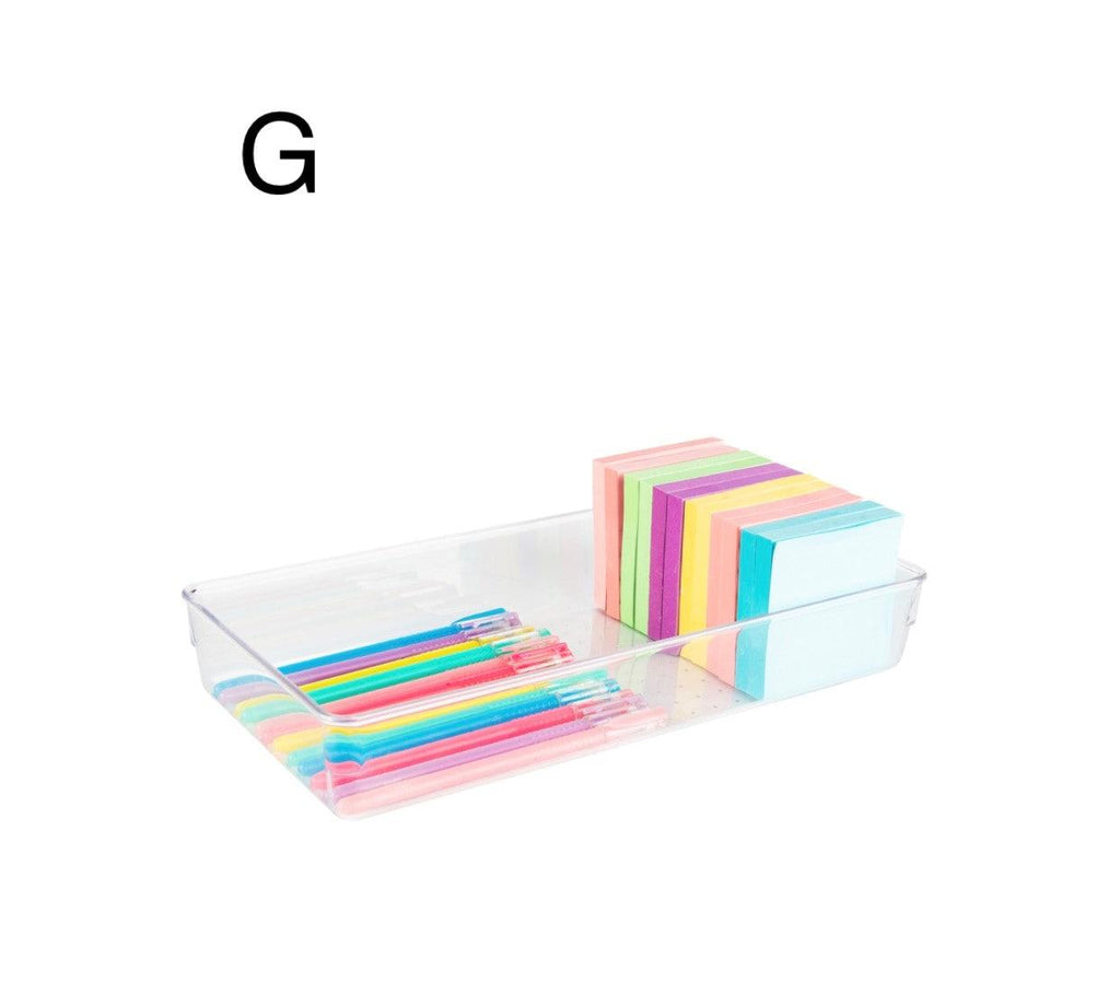 Clear Drawer Organiser Trays - Individuals - Little Label Co - Drawer organiser Drawer organisers Drawer Dividers Draw dividers Kitchen organisation Stationary Organisation