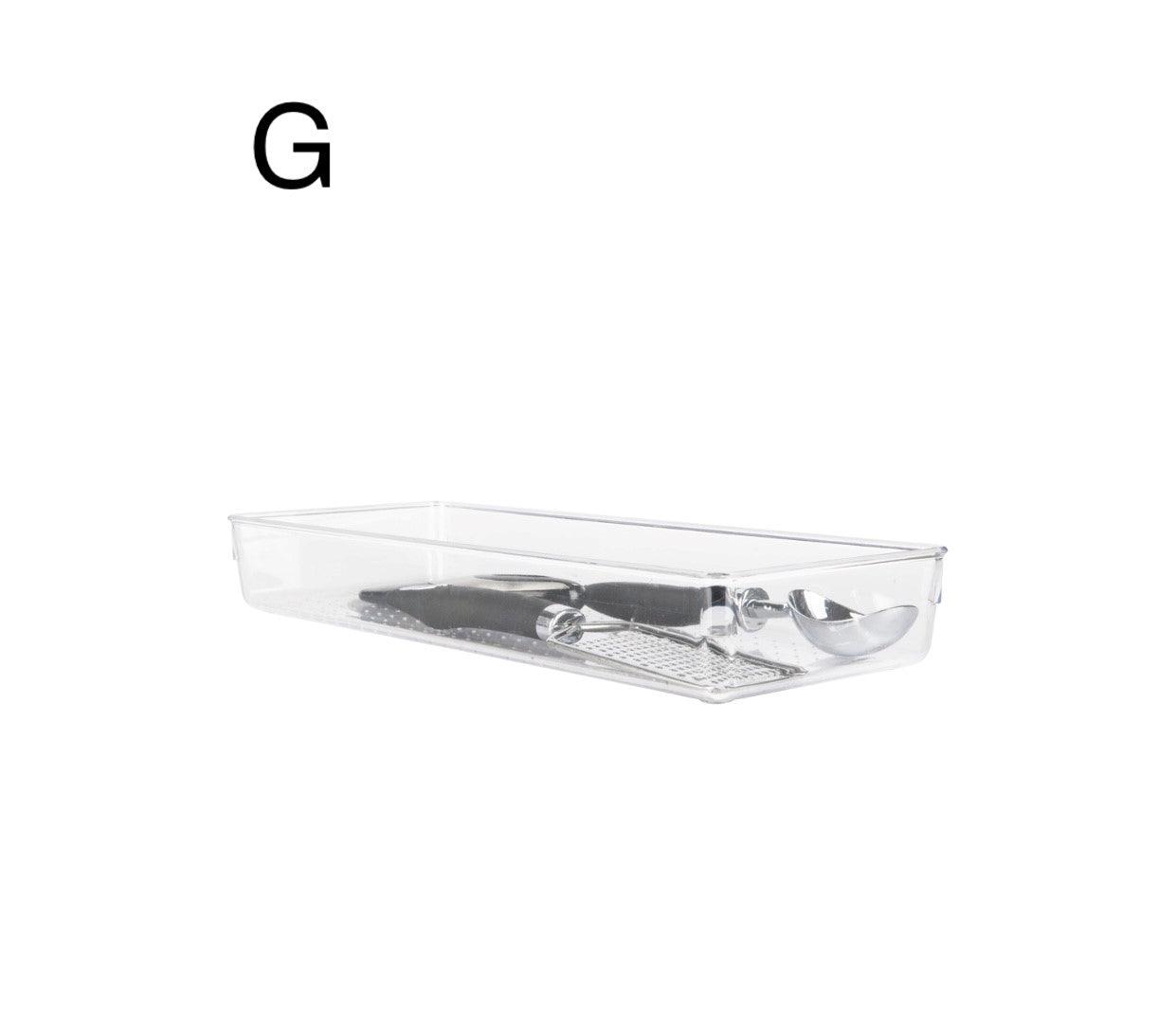 Clear Drawer Organiser Trays - Individuals - Little Label Co - Drawer organiser Drawer organisers Drawer Dividers Draw dividers Kitchen organisation Stationary Organisation