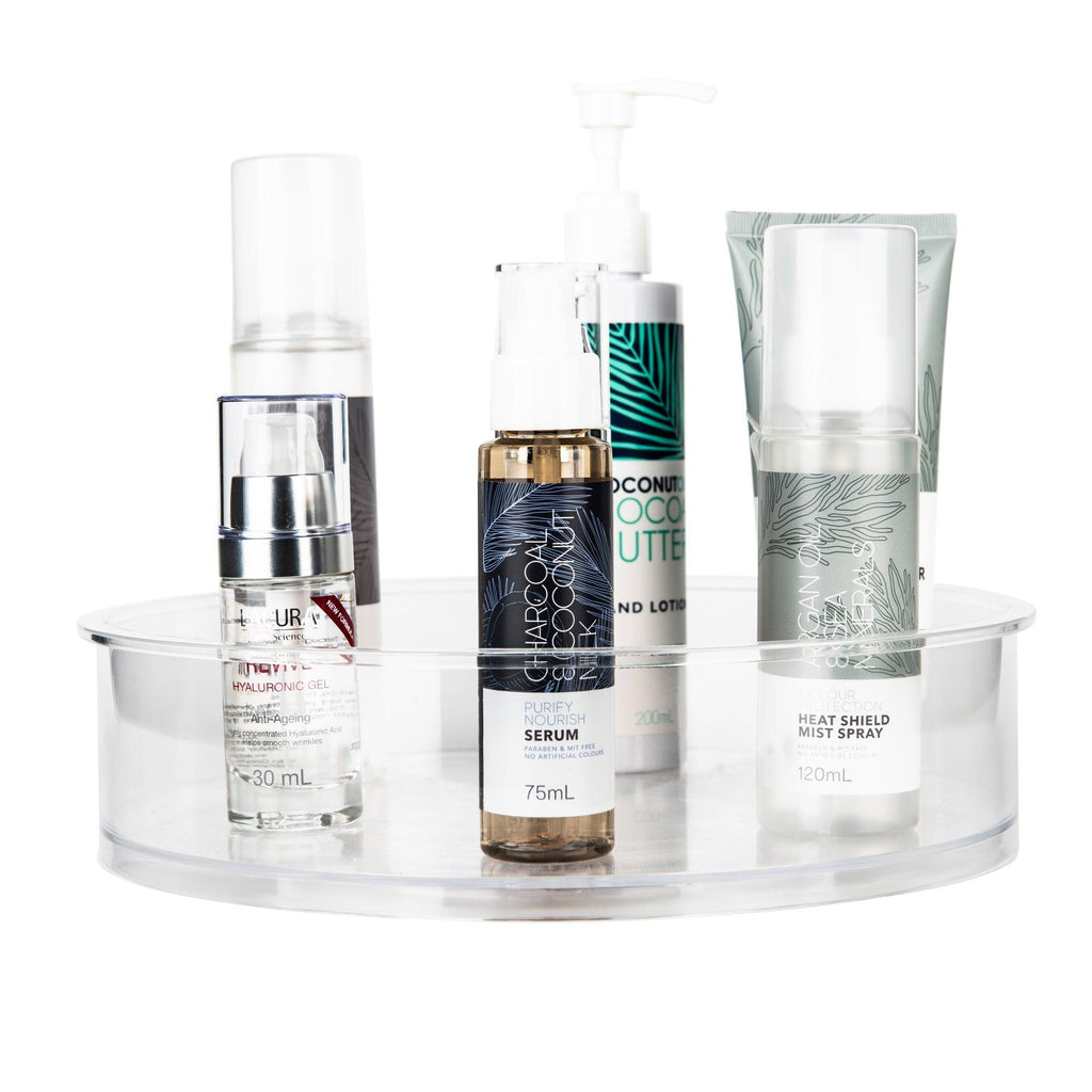 Clear Turntable Lazy Susan Tray (6.6cm high) - Little Label Co - Kitchen Organizers - 20%, Catchoftheday