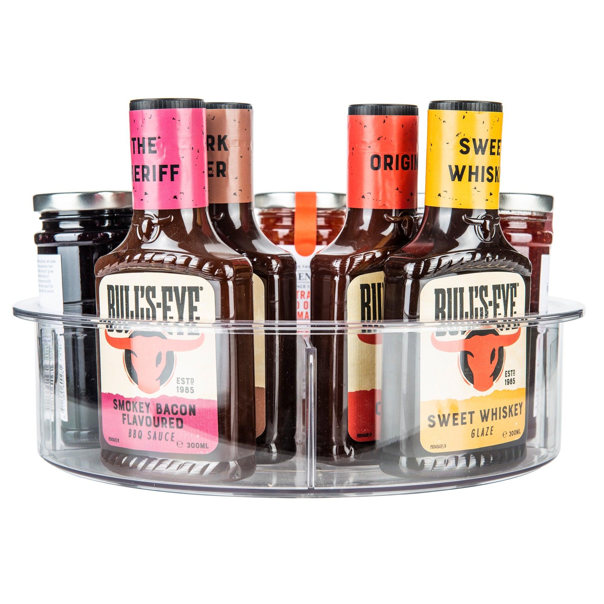 Clear Turntable Lazy Susan Tray with Dividers - Little Label Co - Kitchen Organizers - 20%, Catchoftheday, mw_grouped_product