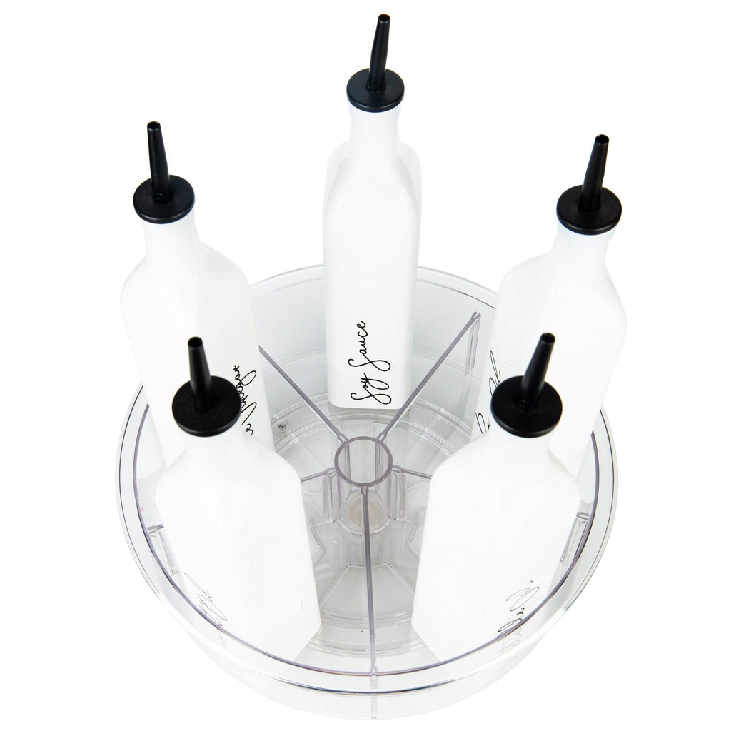 Clear Turntable Lazy Susan Tray with Dividers - Little Label Co - Kitchen Organizers - 20%, Catchoftheday, mw_grouped_product