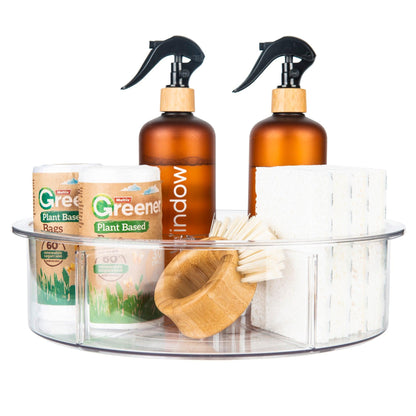Clear Turntable Lazy Susan Tray with Dividers - Little Label Co - Kitchen Organizers - 20%, Catchoftheday, mw_grouped_product