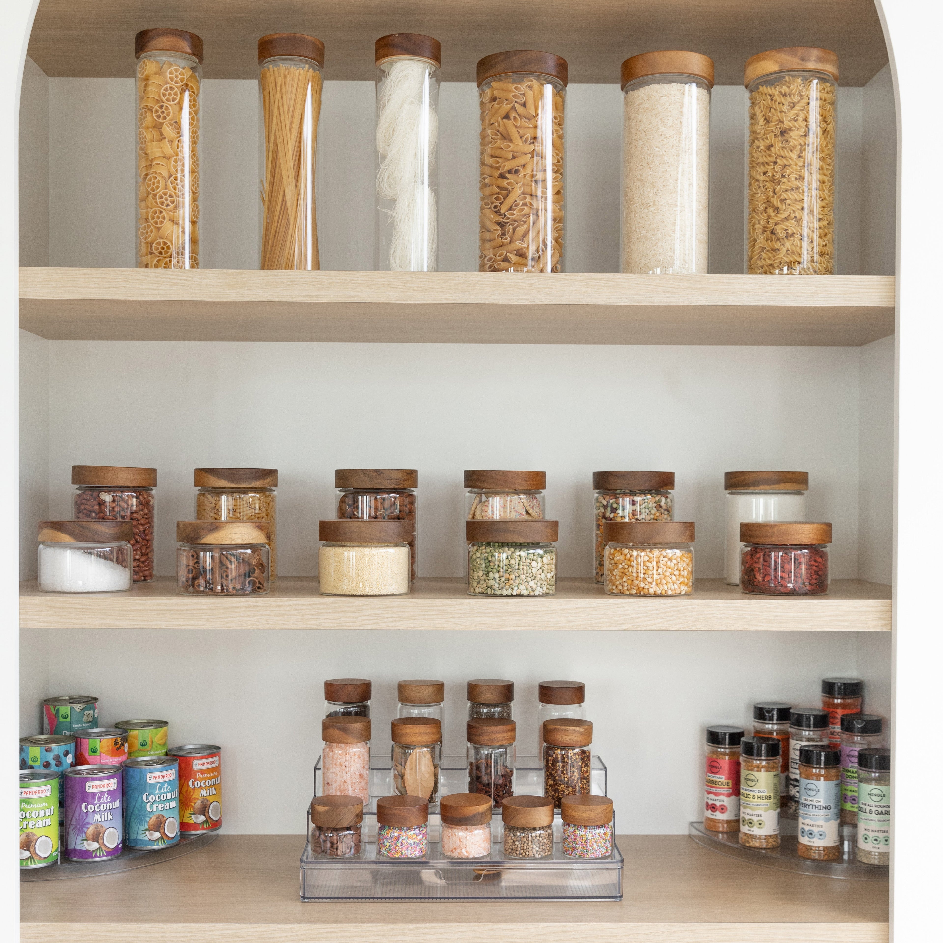 Clear 3-Tier Corner Shelf - Little Label Co The Home of Organisation For Kitchen, Bathroom, Laundry & More