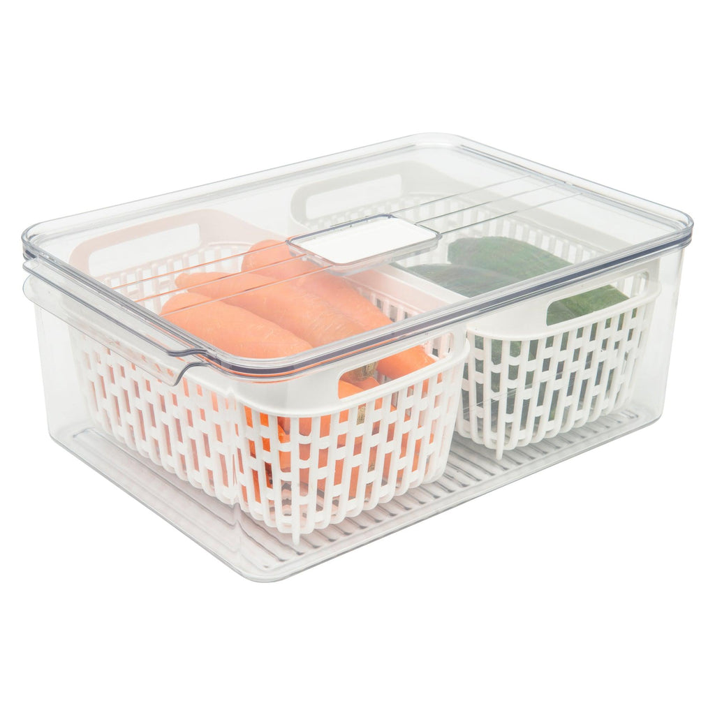 Fridge Storage Container with Basket (Double) - Little Label Co - Food Storage Containers - 30%