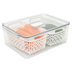 Fridge Storage Container with Basket (Double) - Little Label Co - Food Storage Containers - 30%
