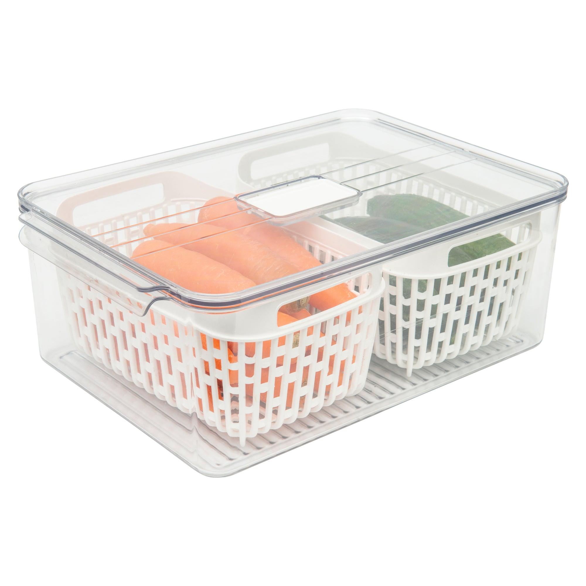 Fridge Storage Container with Basket (Double) - Little Label Co - Food Storage Containers - 30%