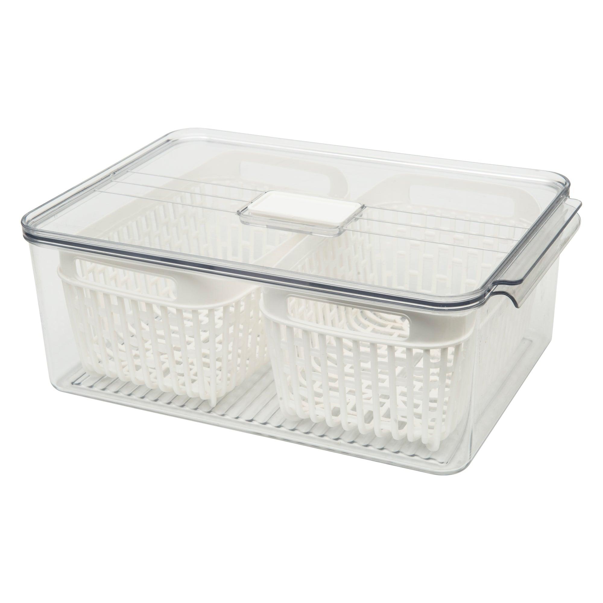 Fridge Storage Container with Basket (Double) - Little Label Co - Food Storage Containers - 30%
