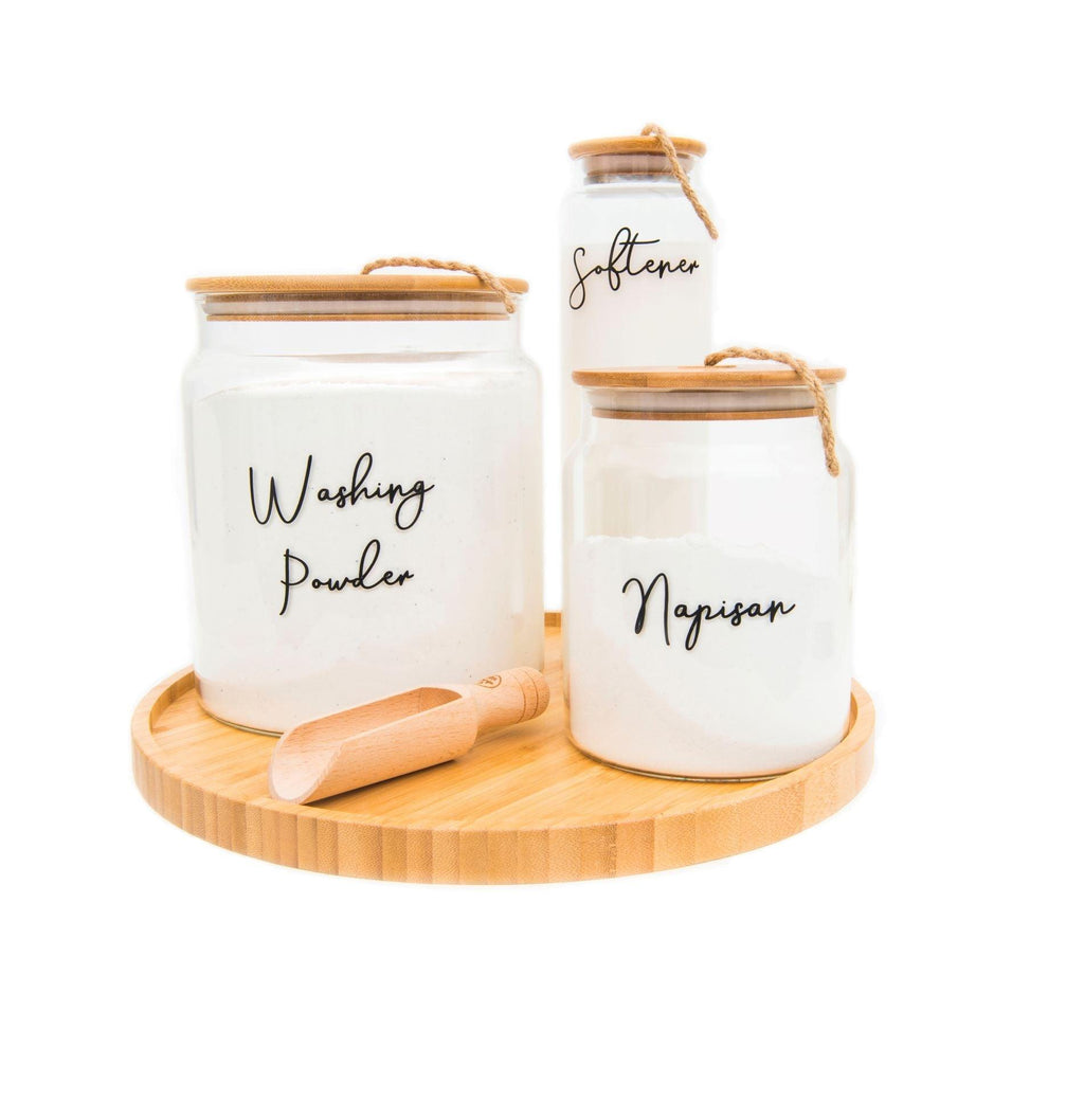 Glass Jar with Bamboo and Twine Lid - 4L - Little Label Co - Storage & Organization - 20%