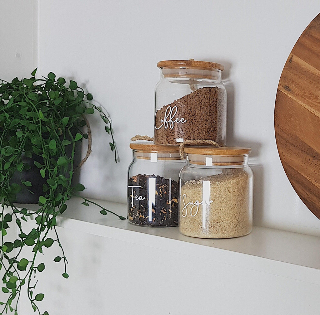 Glass Jar with Bamboo and Twine Lid - 500ml - Little Label Co - Storage & Organization - 20%