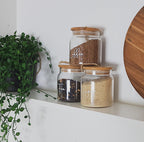 Glass Jar with Bamboo and Twine Lid - 500ml - Little Label Co - Storage & Organization - 20%