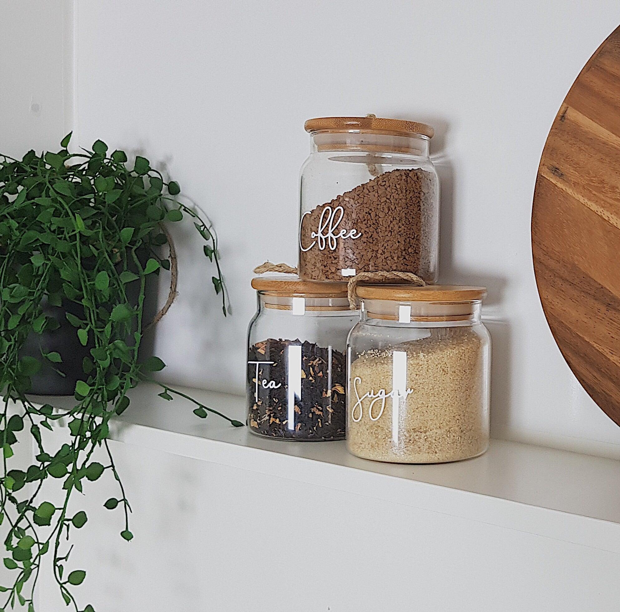 Glass Jar with Bamboo and Twine Lid - 500ml - Little Label Co - Storage & Organization - 20%