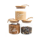 Glass Jar with Bamboo and Twine Lid - 500ml - Little Label Co - Storage & Organization - 20%