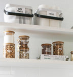 Pantry Container for food storage 500ml glass jar with bamboo lid. home organisation pantry jar