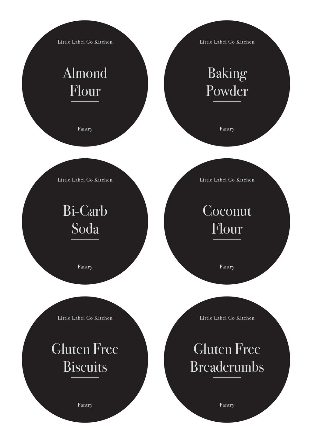 Gluten Free Pantry Stickers (24 Labels) Black or White - Little Label Co - Labels & Tags - 60%, Catchoftheday