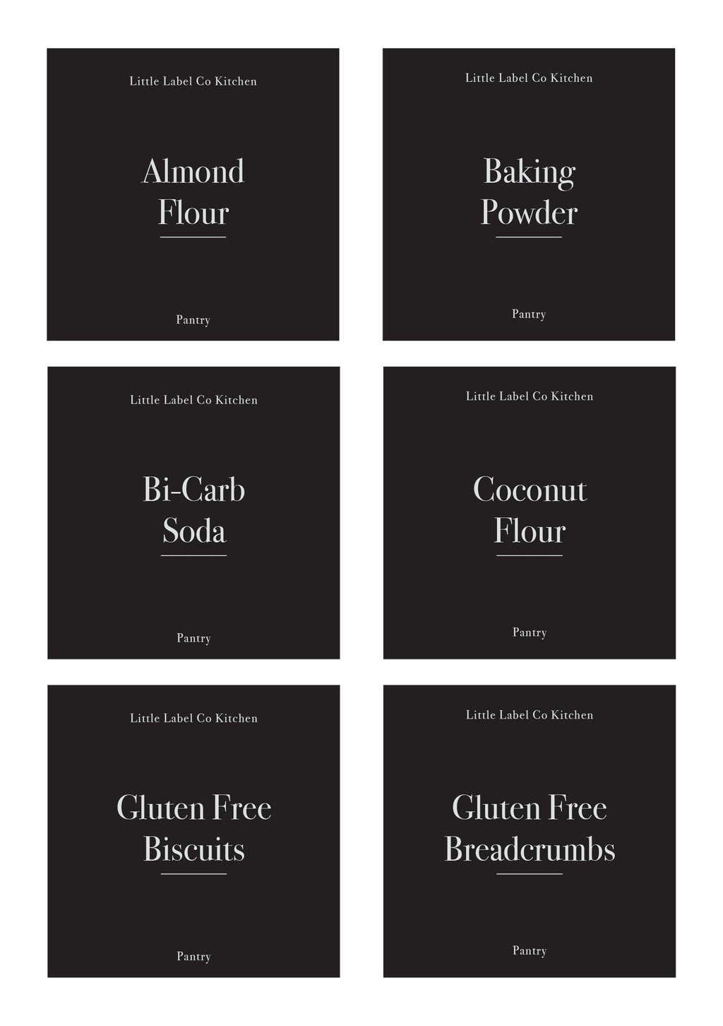 Gluten Free Pantry Stickers (24 Labels) Black or White - Little Label Co - Labels & Tags - 60%, Catchoftheday
