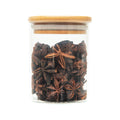 Pantry Container for herb and spice storage 200ml glass jar with bamboo lid. home organisation pantry jar for spice rack 