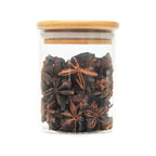 Pantry Container for herb and spice storage 200ml glass jar with bamboo lid. home organisation pantry jar for spice rack 