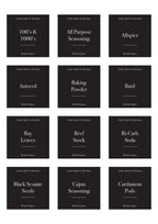 Herb & Spice Stickers (84 Labels) Black or White - Little Label Co - Labels & Tags - 60%, Catchoftheday