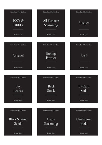 Herb & Spice Stickers (84 Labels) Black or White - Little Label Co - Labels & Tags - 60%, Catchoftheday