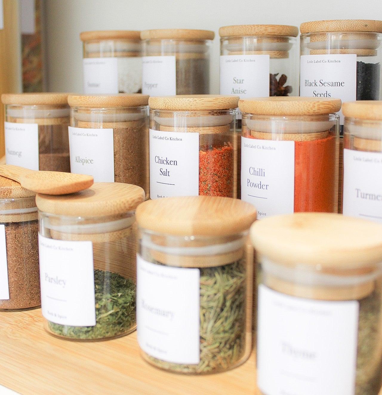 Herb & Spice Stickers (84 Labels) Black or White - Little Label Co - Labels & Tags - 60%, Catchoftheday
