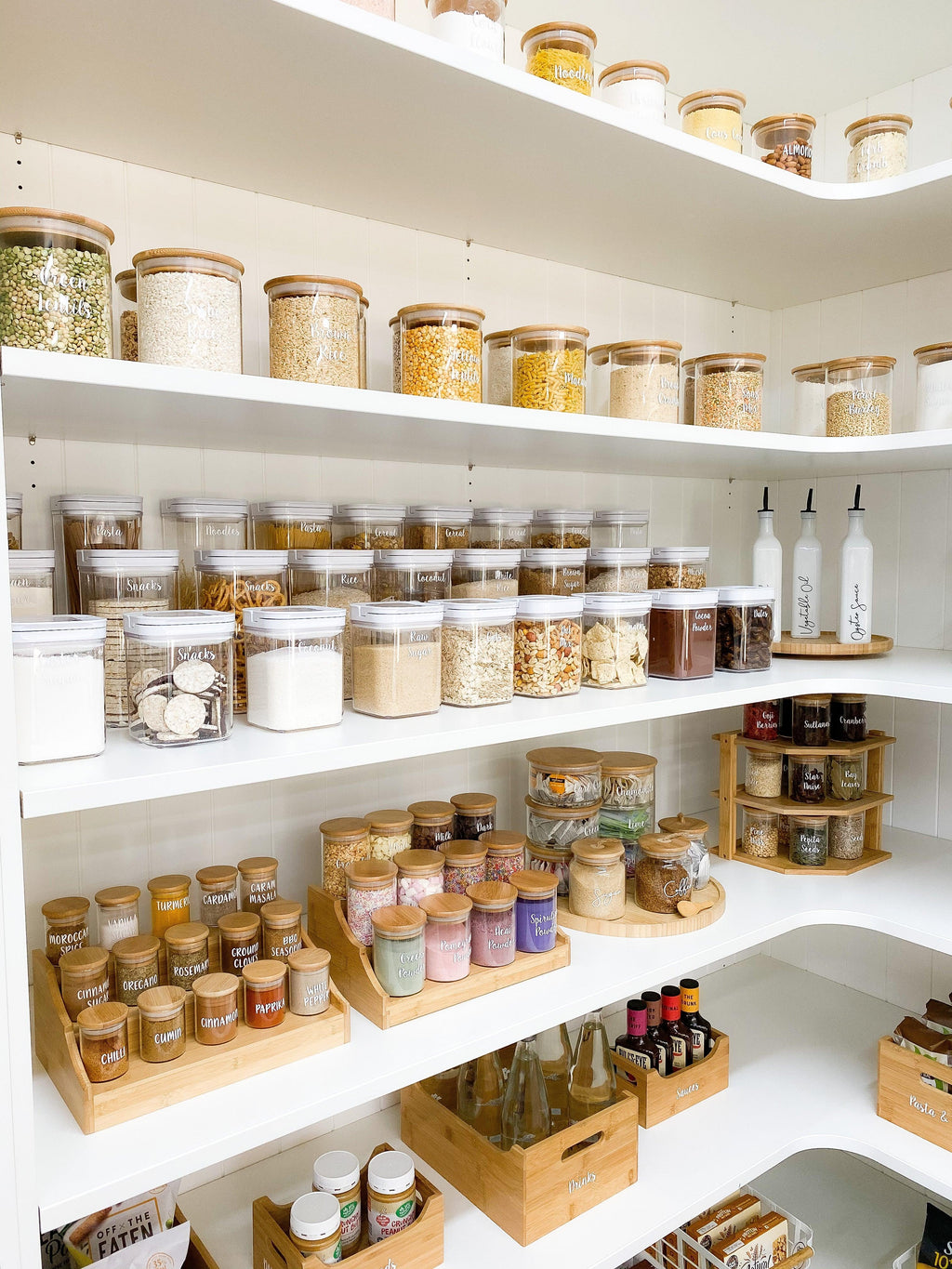 Large Bamboo Shelf - Little Label Co - Kitchen Organizers - 40%, Catchoftheday, Herb & Spice Organisation, mw_grouped_product