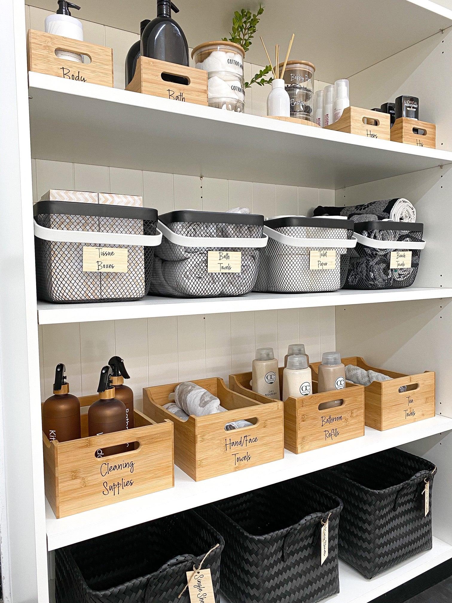 Large Bamboo Storage Tub - Little Label Co - Kitchen Organizers - 30%, Bamboo Storage Solutions, Catchoftheday, mw_grouped_product, Storage Containers