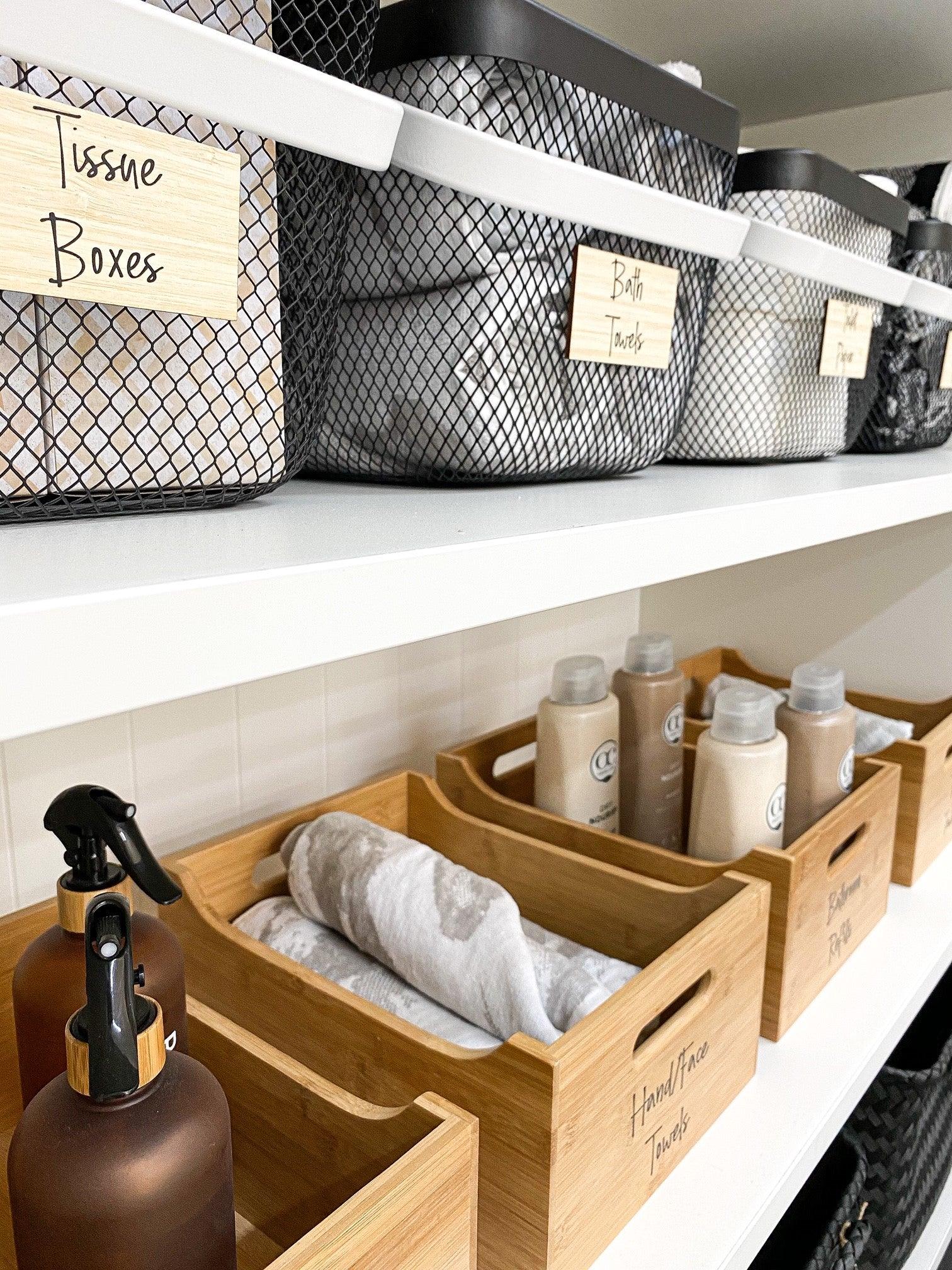 Large Bamboo Storage Tub - Little Label Co - Kitchen Organizers - 30%, Bamboo Storage Solutions, Catchoftheday, mw_grouped_product, Storage Containers