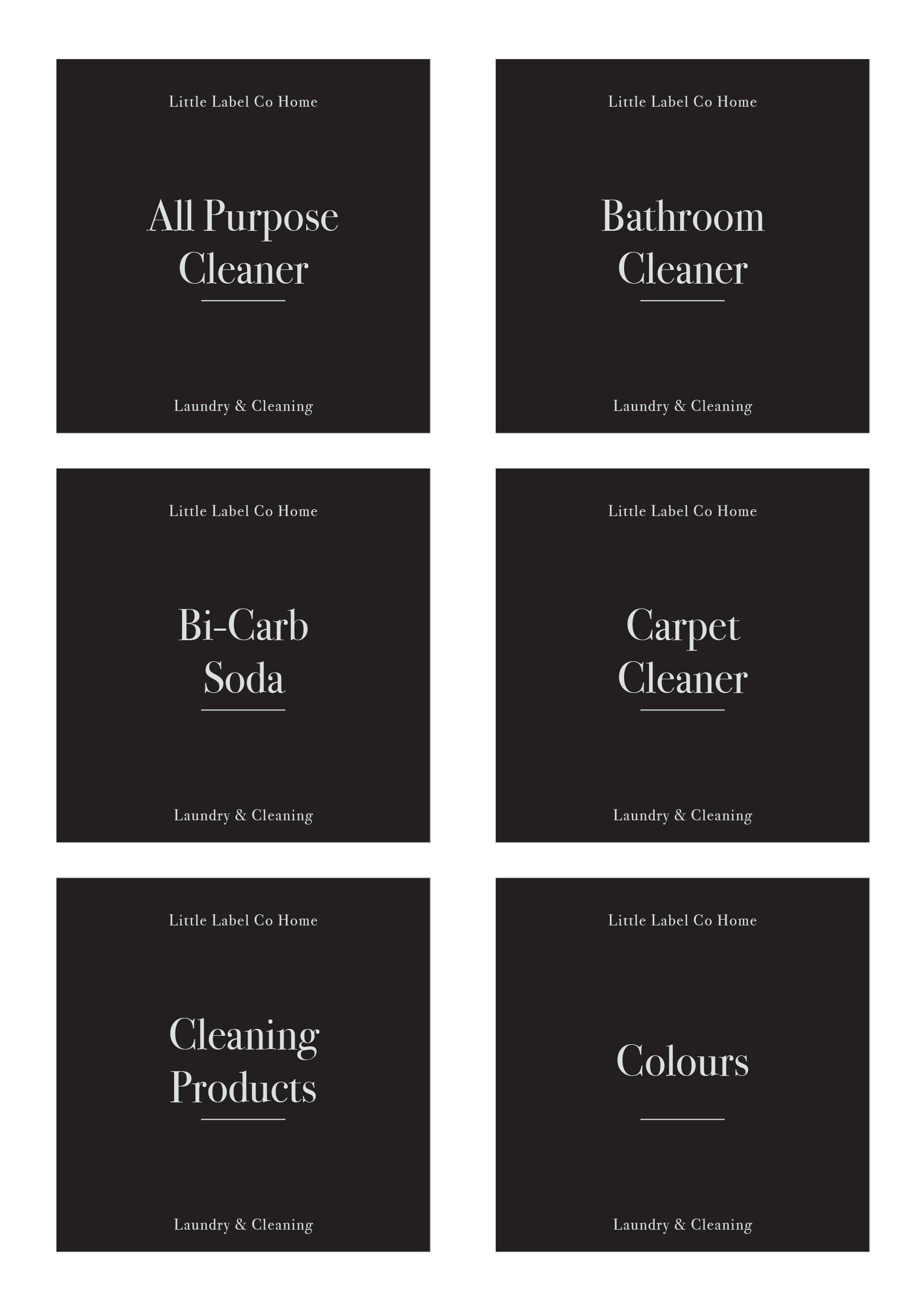 Laundry & Cleaning Stickers (30 labels) Black or White - Little Label Co - Labels & Tags - 60%, Catchoftheday