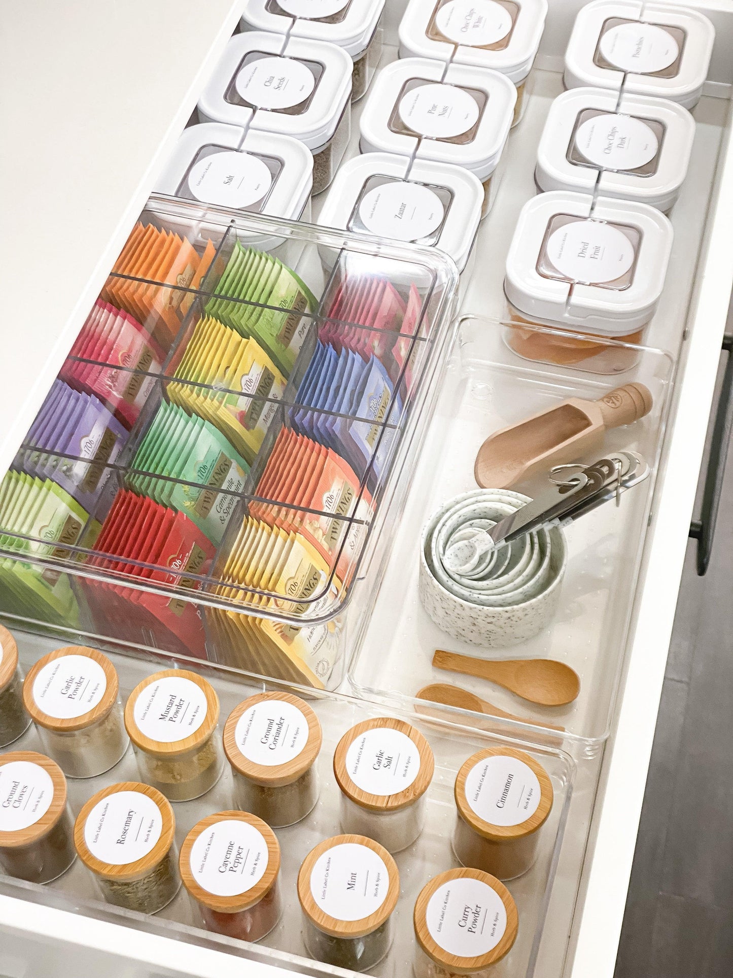 Multi-use Storage Box with Removable Dividers - Little Label Co - Kitchen Organizers - 30%, Catchoftheday, tea storage