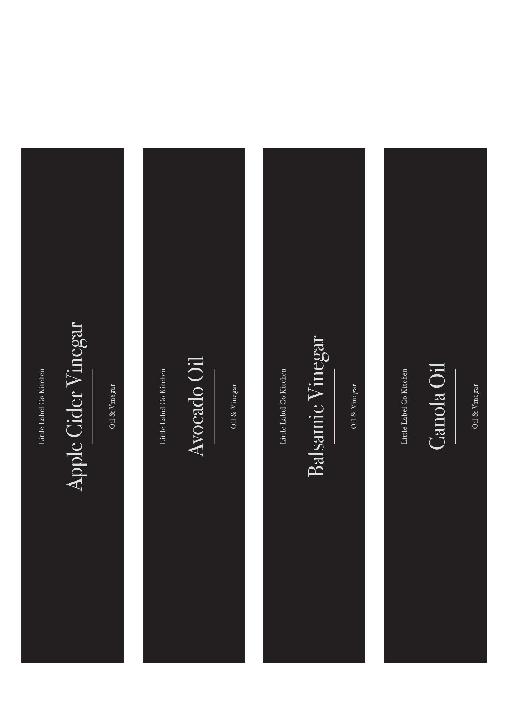 Oil & Vinegar Stickers (16 Labels) Black or White - Little Label Co - Labels & Tags - 60%, Catchoftheday
