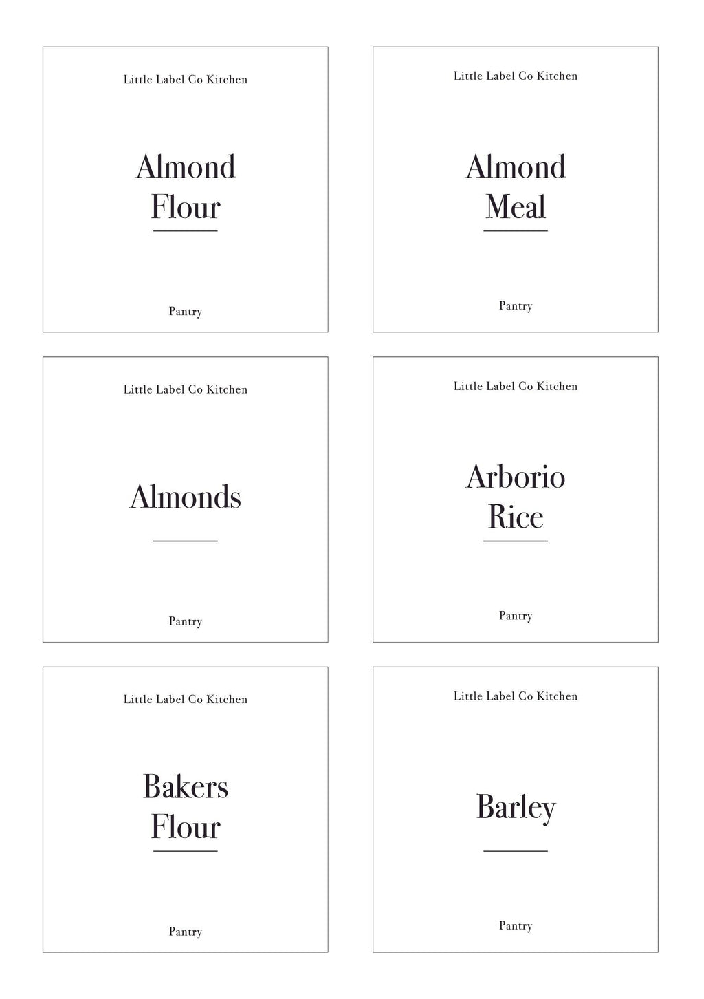 Pantry Stickers (114 Labels) Black or White - Little Label Co - Labels & Tags - 60%, Catchoftheday