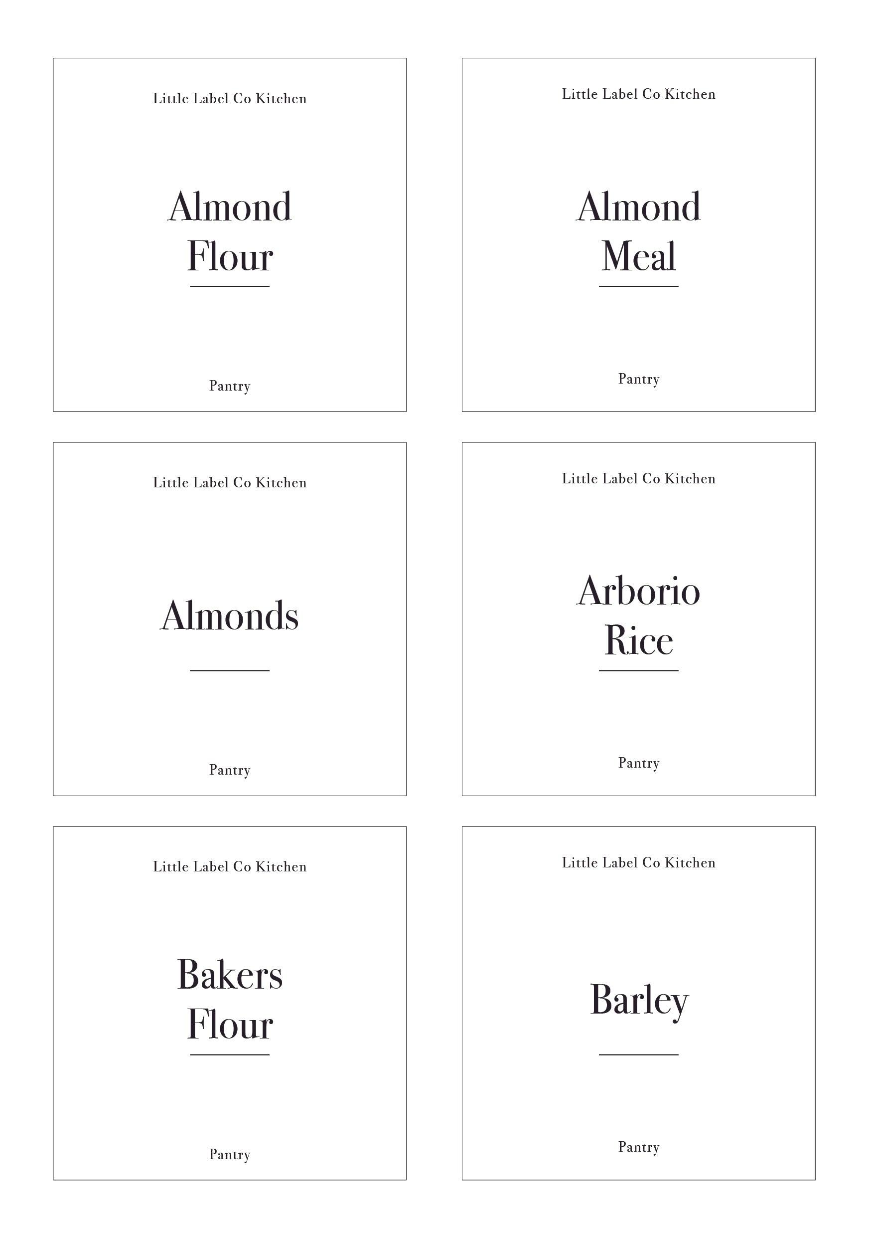 Pantry Stickers (114 Labels) Black or White - Little Label Co - Labels & Tags - 60%, Catchoftheday