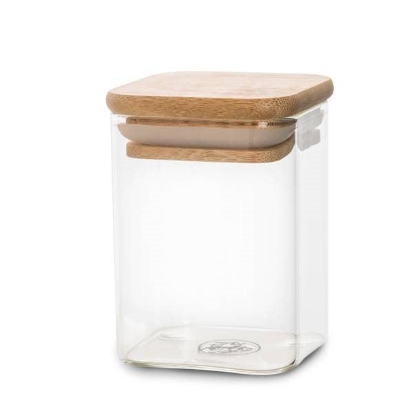 Pantry Container for herb and spice storage 200ml glass jar with bamboo lid. home organisation pantry jar for spice rack 