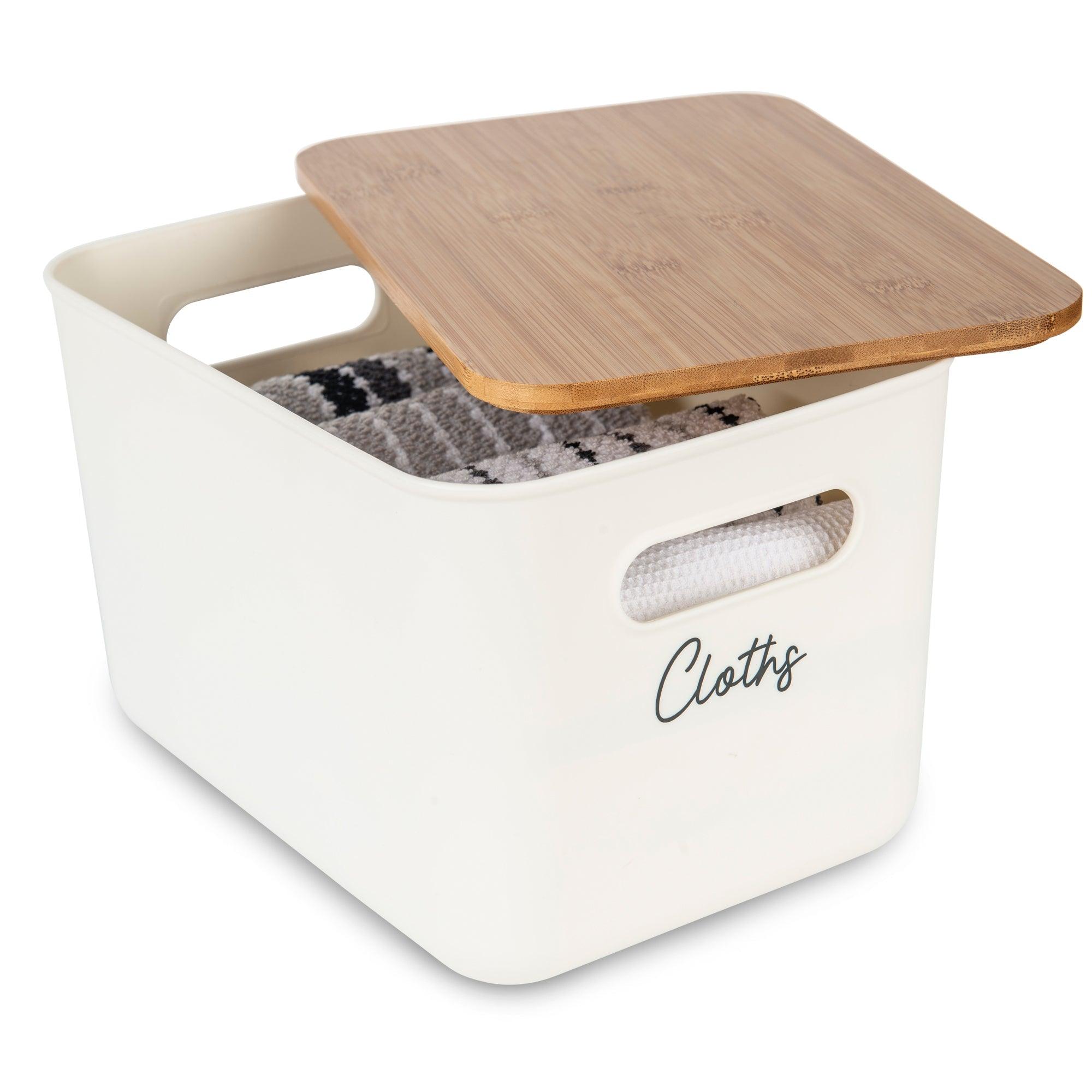 Storage Container Medium with Bamboo Lid - Little Label Co - Storage & Organization - 60%, warehouse