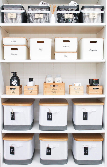 Storage Container Small with Bamboo Lid - Little Label Co - Storage & Organization - 60%, warehouse