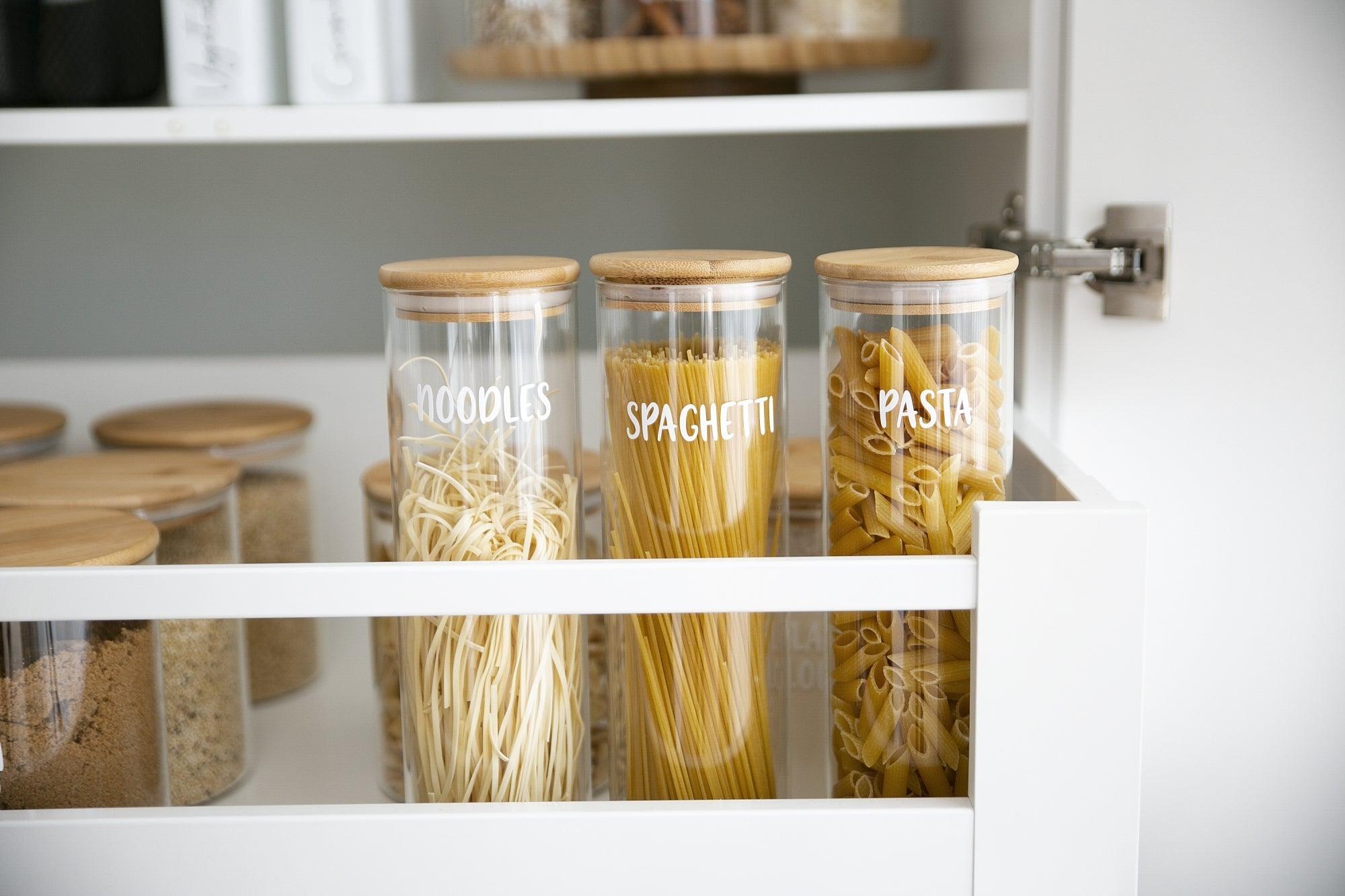 Tall Bamboo Glass Storage Jar - Little Label Co - Food Storage Containers - 20%, mw_grouped_product, Storage Containers