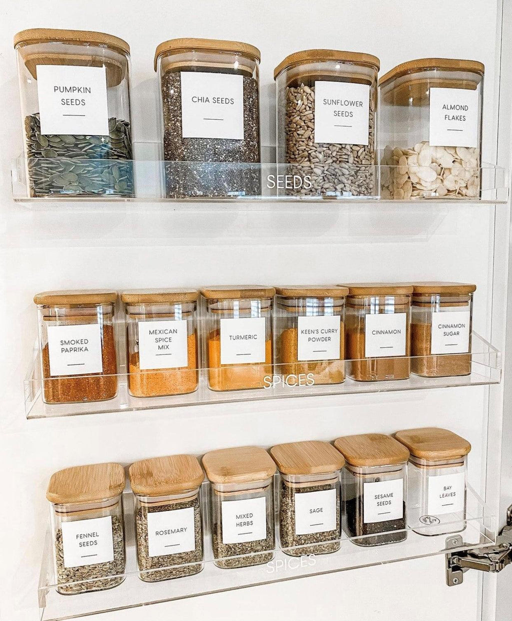 Wall Mounted Acrylic Shelf - Little Label Co - Kitchen Organizers - 20%