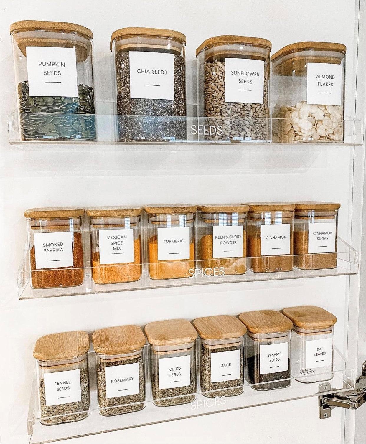 Wall Mounted Acrylic Shelf - Little Label Co - Kitchen Organizers - 20%