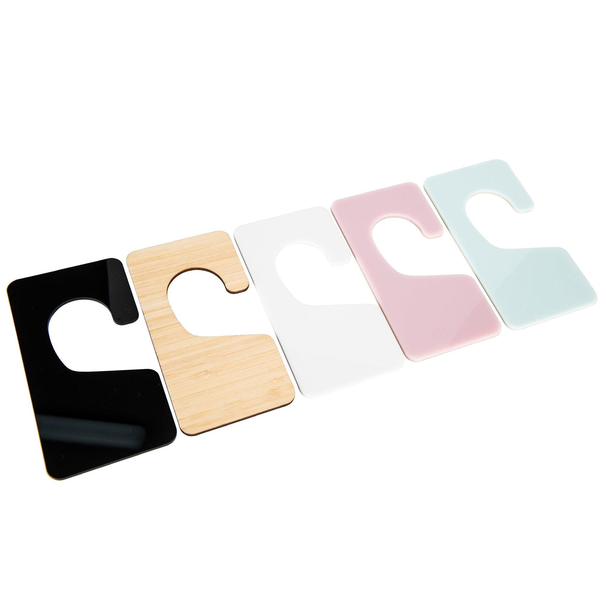 Wardrobe Organisers Acrylic/Bamboo (WITHOUT label) - Little Label Co - Labels & Tags - 20%
