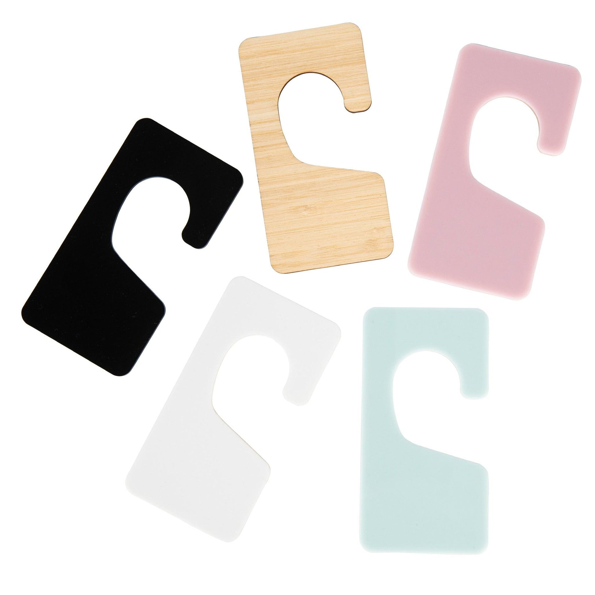 Wardrobe Organisers Acrylic/Bamboo (WITHOUT label) - Little Label Co - Labels & Tags - 20%