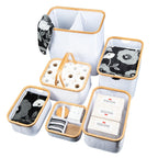 White Fabric Bamboo Linen Storage Basket - Large - Little Label Co - Laundry Baskets - 20%, Catchoftheday, warehouse