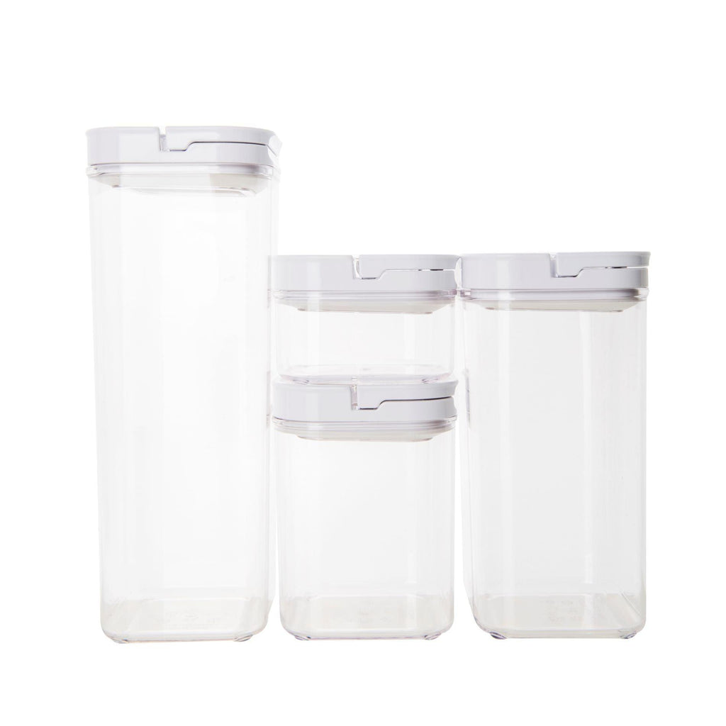 Empty White Flip Canister Value Pack x 4