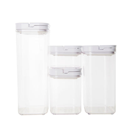 Empty White Flip Canister Value Pack x 4