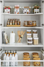 White Storage Basket with Bamboo Handle - Little Label Co - Baskets - 20%